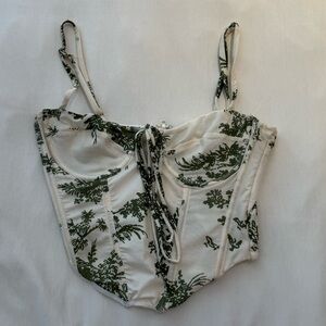 Pitaya Tic Toc Green Floral Corset